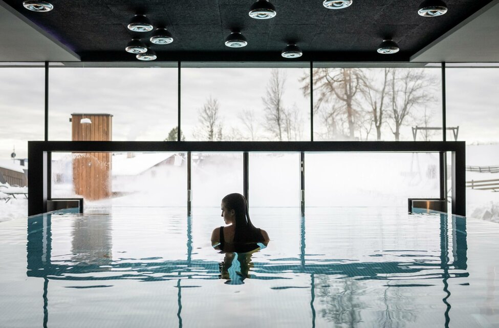 Water world of the hotel in Avelengo with pool